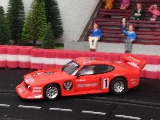  Hier ein Ford Capri RS Turbo Jgermeister von Fly auf orig. Uni Chassis Mit Conrad Motor 